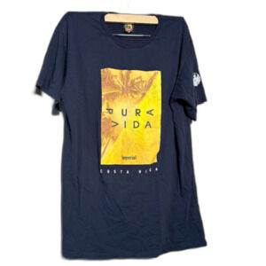 Imperial Pura Vida Costa Rica Beer T-Shirt Blue XL Travel Graphic Tee
